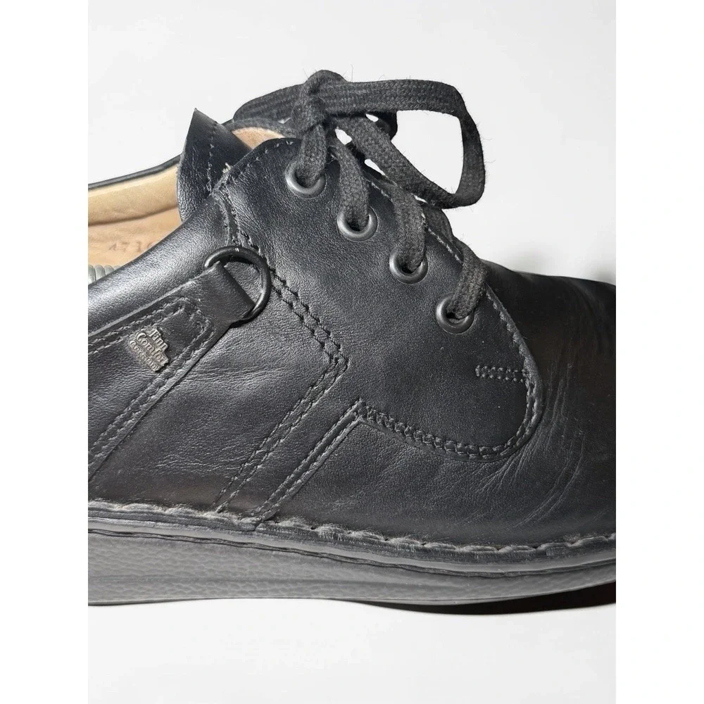Finn Comfort  VAASA KAFFEE Men's Shoes Size 10.5 EU 44 Black Leather Oxford EUC